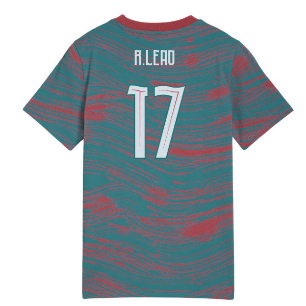 2026-2027 Portugal FtblCulture Tee AOP (Red-Green) - Kids (R.Leao 17)-SoccerKits Hub | Buy Soccer Jerseys Online